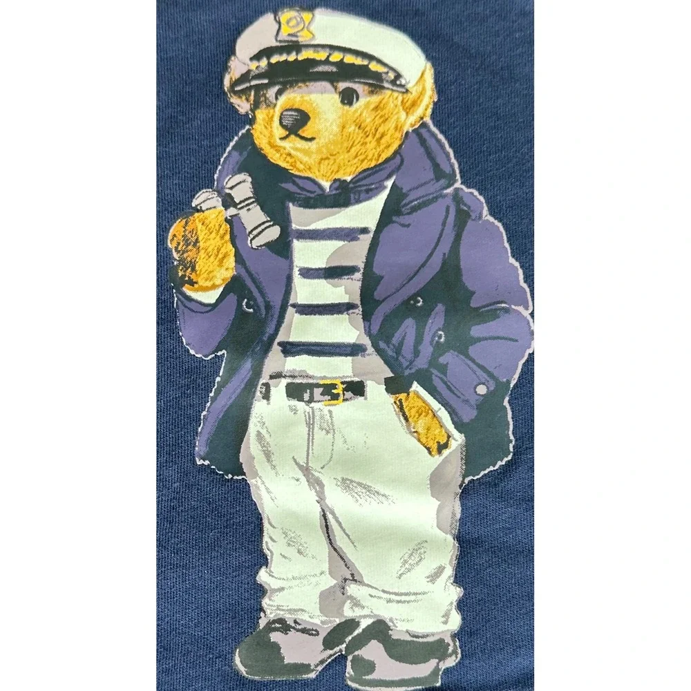 Polo Bear by‎ Ralph Lauren Baby Toddler Shirt Nautical Navy Blue 9M Sailor